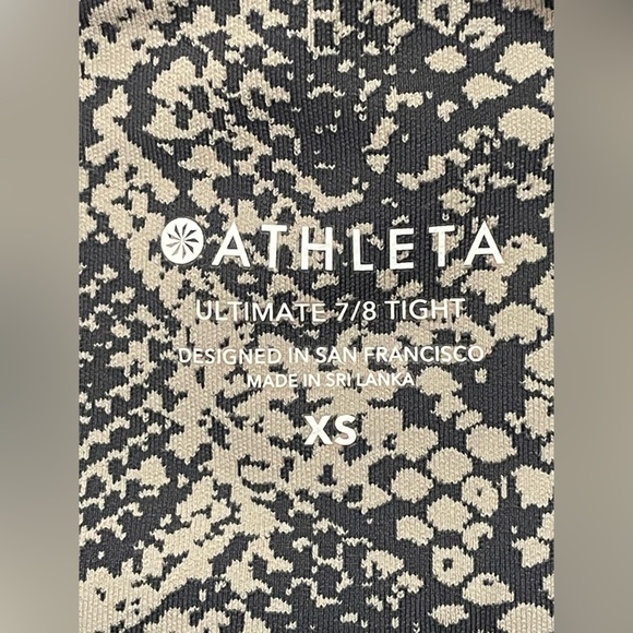 Athleta Ultimate Stash Pocket Snake 7/8 Tight Leggings Quail Gray - XS - Picture 7 of 8